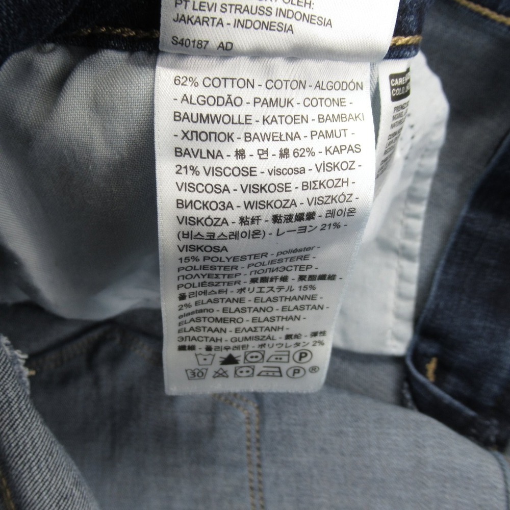 Levi's 711 Skinny Women's Jeans 26W Blue Distressed Stretch Denim - Picture 15 of 16